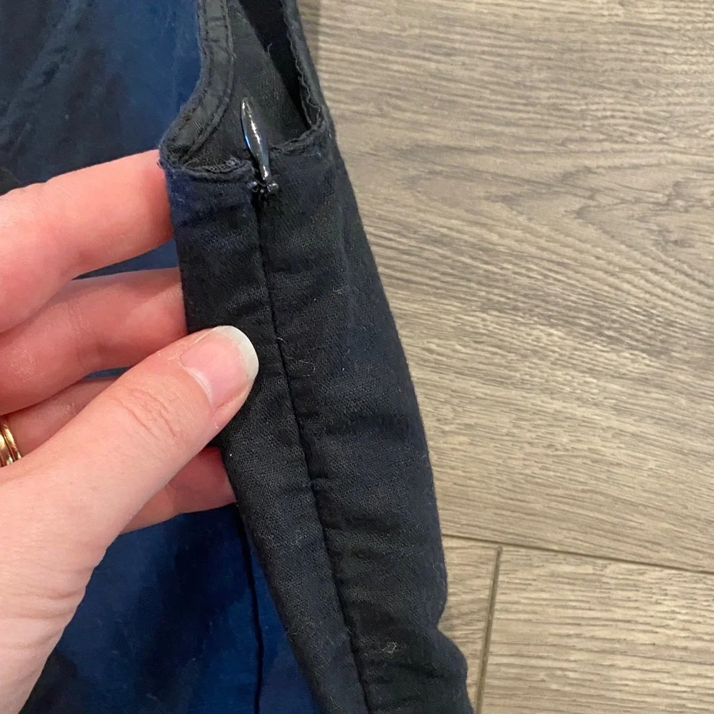 J Crew Black Linen Peplum Top - Picture 3 of 5